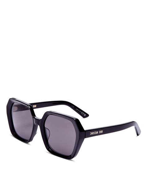 DIOR DiorMidnight S2F Geometric Sunglasses, 56mm